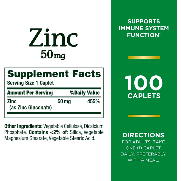 Zinc 50 mg - Fortalece sistema inmune - Imagen 2